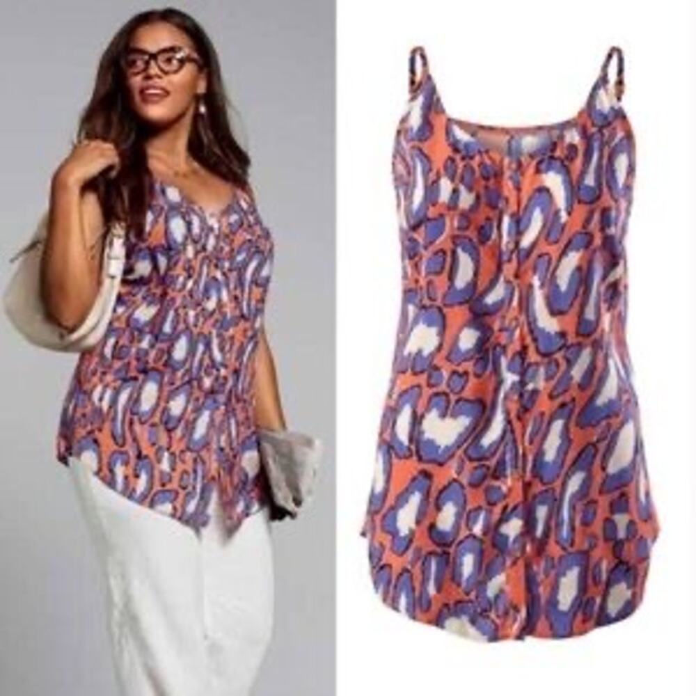 Cabi Isla Cami Tank Top Sleeveless Animal Print - Size M
